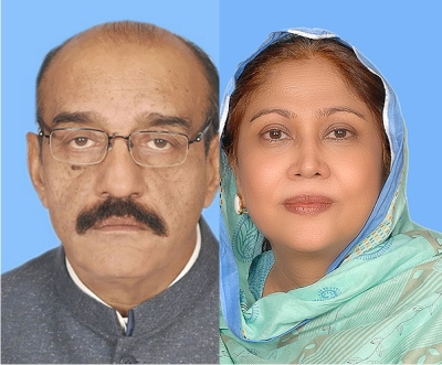 Faryal Talpur and her husband Munawwar Talpur