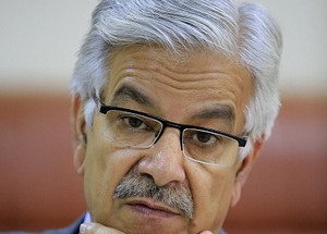 Pakistani Defence Minister Khawaja Muhammad Asif