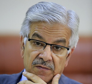 Pakistani Defence Minister Khawaja Muhammad Asif